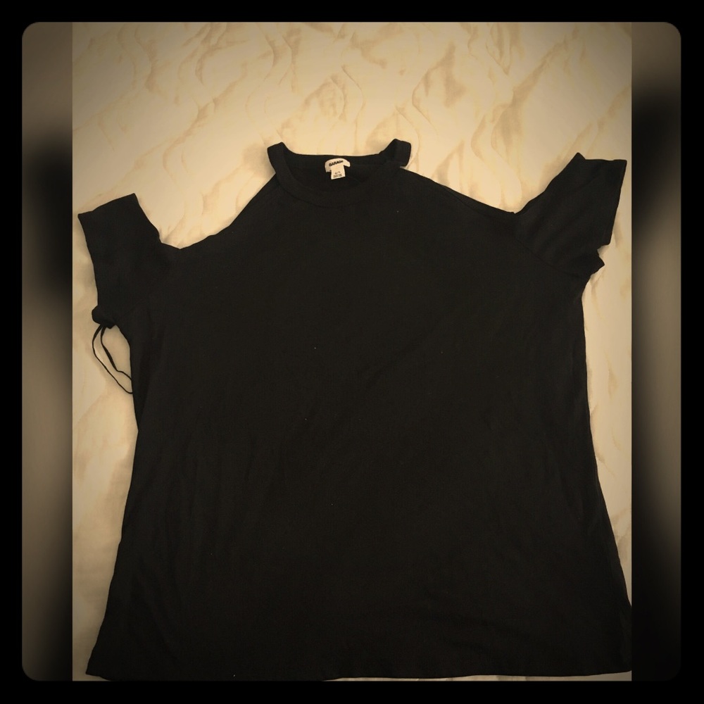 Garage Black Peak-a-boo Shoulder Shirt